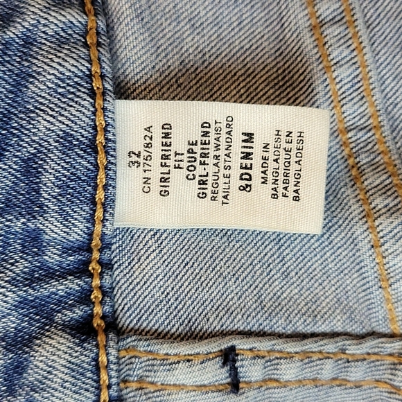 &DENIM GIRLFRIEND CUT Distressed Jeans 32 - Picture 13 of 16